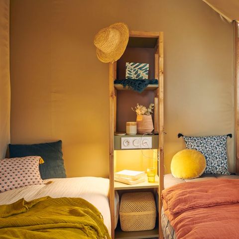 Safaritent 6 personen - Woodlodge Vue Loire Confort 34m² - 3 kamers + terras 6 pers