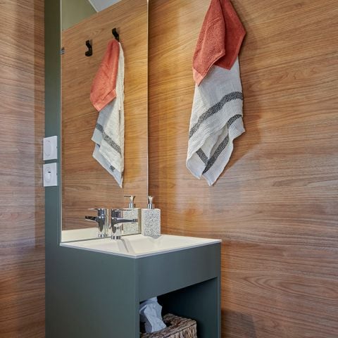 Safarizelt 6 Personen - Woodlodge Loireblick Komfort 34m² - 3 Zimmer + Terrasse 6 Pers.