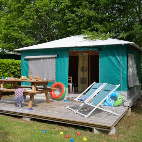 Tent 4 personen - Caraïbe Standaardtent 16m² /2 slaapkamers (zonder badkamer) 4 pers