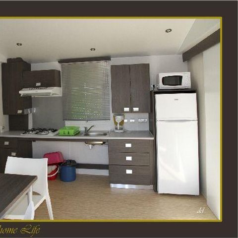 Stacaravan 4 personen - Stacaravan 34m² / 2 kamers - Terras (aangepast voor personen met beperkte mobiliteit) Vue Loire 4 pers