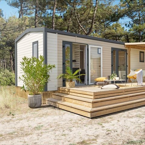 MOBILE HOME 4 people - Mobil-home Vue Loire 33m² Premium / 2 bedrooms + TV + LV + Air conditioning + Covered terrace 4 people