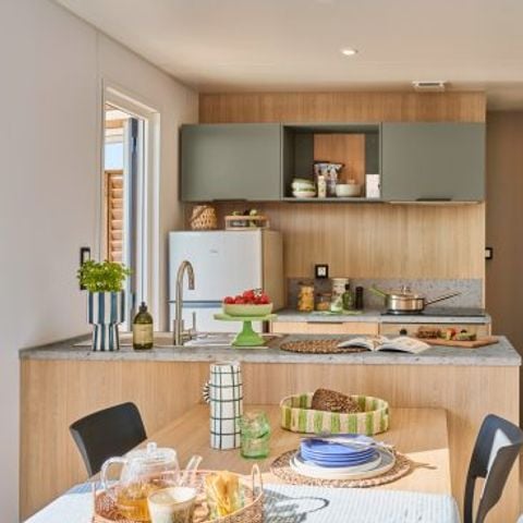 Mobilhome 6 personnes - Mobil-home Seychelles 3 chambres / climatisation, lave-vaisselle, 2 sdb