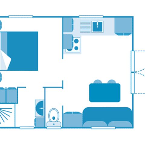MOBILHOME 6 personas - Cottage 2p 1bed ** (en francés)