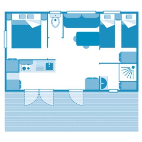 BUNGALOW 6 personnes - Cottage Doëlan 4p 2ch ***