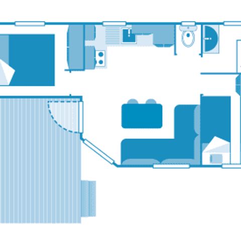 MOBILHOME 6 personas - Cabaña 4/5p 2ch ***