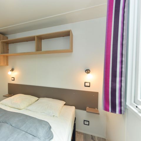 Stacaravan 4 personen - Stacaravan Morgane Premium 33m² (2 kamers) + overdekt terras 4 pers