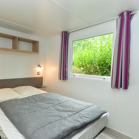 Stacaravan 4 personen - Stacaravan Morgane Premium 33m² (2 kamers) + overdekt terras 4 pers