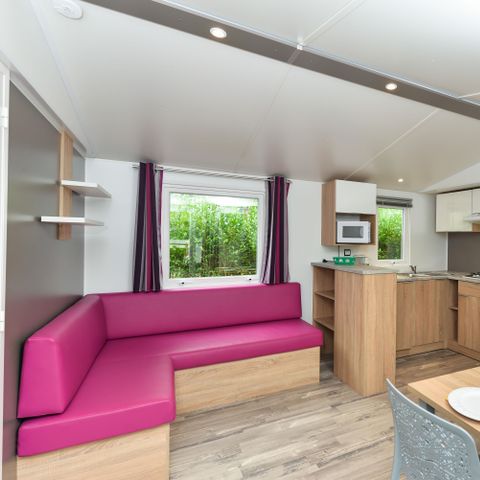 Mobilheim 4 Personen - Mobilheim Morgane Premium 33m² (2 Zimmer) + überdachte Terrasse 4 Pers.