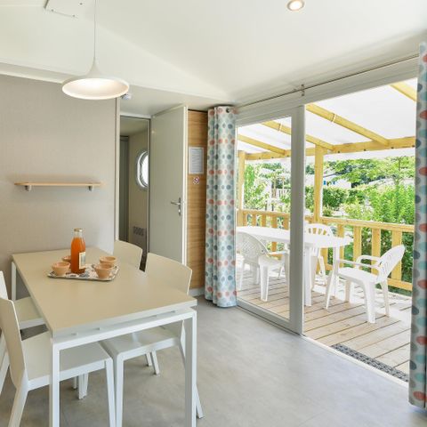 BUNGALOW 4 personnes - Mobil-home Perceval Standard 29m² (2 chambres) + terrasse couverte + TV