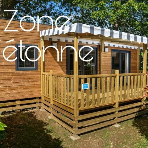 Mobilhome 4 personnes - Camelot Premium 32m² - 2 chambres - Grande terrasse couverte/ Zone piétonne