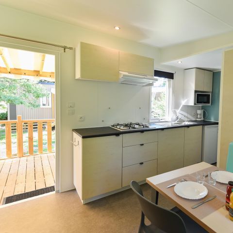 Mobilheim 4 Personen - Mobilheim Caélia Standard 27m² (2 Zimmer) + überdachte Terrasse / Fußgängerzone 4 Pers.
