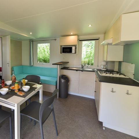 Stacaravan 6 personen - Stacaravan Caélia Confort 31m² (3 kamers) + overdekt terras / Voetgangerszone 4/6 pers