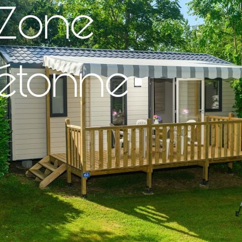 Stacaravan 4 personen - Stacaravan Yvain Confort 27m² (2 kamers) + overdekt terras + TV / Voetgangerszone 4 pers