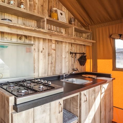 Tente en toile et en bois 6 personnes - Tente safari Mouette