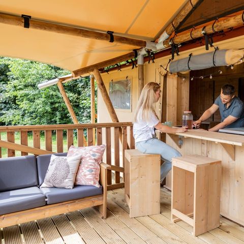Canvas and wooden tent 5 persons - Loubine safari tent
