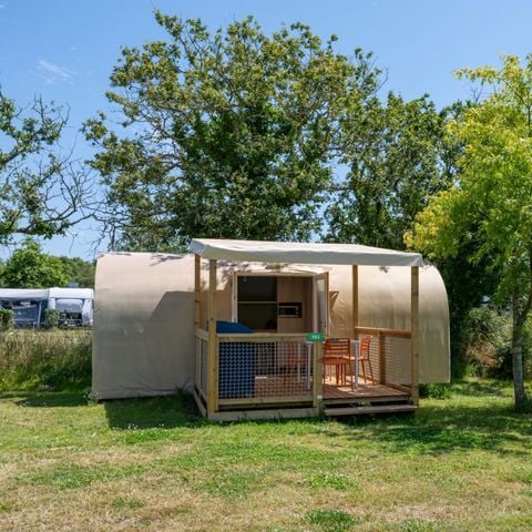 Tente en toile et en bois 4 personnes - Chalet tente Crevette