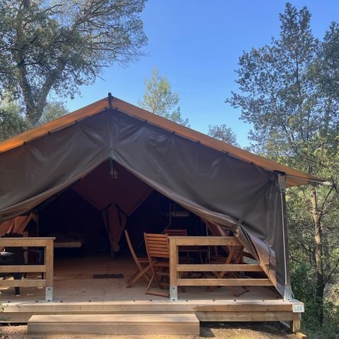 TENDA IN TELA E LEGNO 5 persone - Victoria Lodge (senza servizi igienici, acqua o riscaldamento)