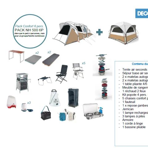 TIENDA DE CAMPAÑA 6 personas - EL "LISTO PARA CAMPAMENTAR" sin instalaciones sanitarias