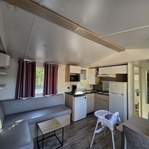 Mobilhome 4 personnes - PIKI LODGE- - 2 chambres - 1 salle de jeux Clim - TV lave-vaisselle