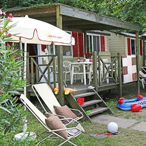 MOBILHOME 6 personas - Mobil-home | Confort | 2 Dormitorios | 4/6 Pers. | Terraza elevada | Aire acondicionado.