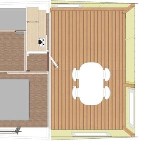 Bungalowzelt 5 Personen - BUNGALOW TOILE ohne Sanitäranlagen und Wasser