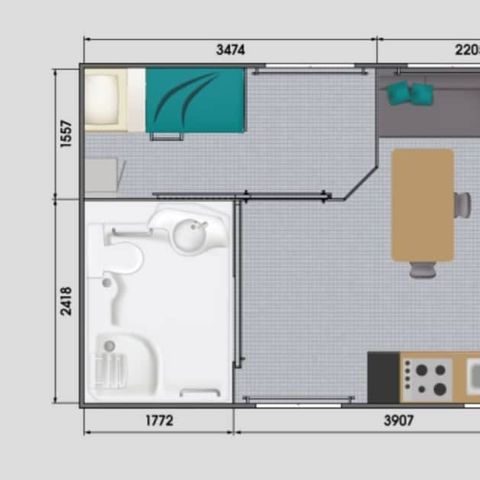 Mobilheim 4 Personen - Premium PMR