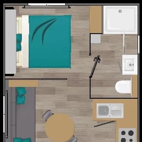 MOBILHOME 2 personnes - Mobil-home Premium Studio 1 chambre