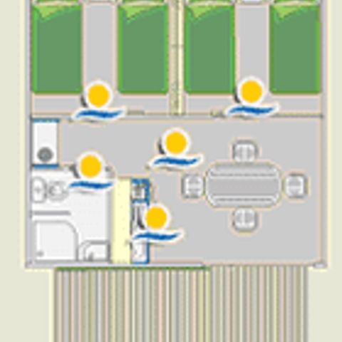 CHALET 5 personas - WC CONFORT con instalaciones sanitarias