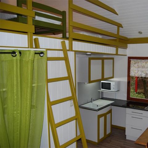 Chalet 5 personen - Chalet Standard Cabane mezzanine 25m² - 1 Schlafzimmer + Überdachte Terrasse - 5/7 pers.