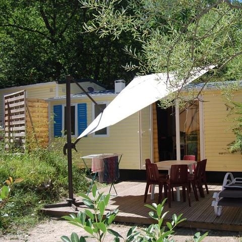 Mobilhome 6 personnes - Mobil-home Standard Relax 33m² - 3 chambres + Terrasse avec parasol - 6 pers