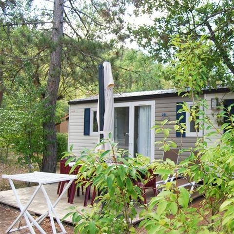 BUNGALOW 4 personnes - Mobil-home Standard Cocoon 28m² - 2 chambres + Terrasse avec parasol - 4 pers