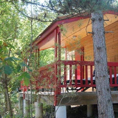 Chalet 2 personnes - Chalet pour personnes à mobilité réduite "l'O douce" 34m² - 1 chambre + terrasse couverte - 2/4 pers