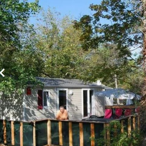 MOBILHOME 4 personnes - Mobil-home Premium Riviera 28m² proximité rivière- 2 chambres + Terrasse couverte - 4 pers