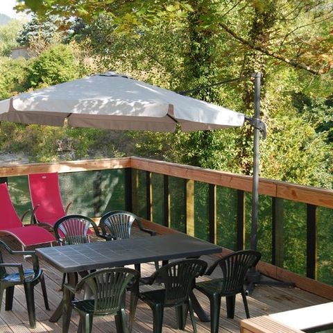 BUNGALOW 4 personnes - Mobil-home Premium Riviera 28m² proximité rivière- 2 chambres + Terrasse avec parasol - 4 pers