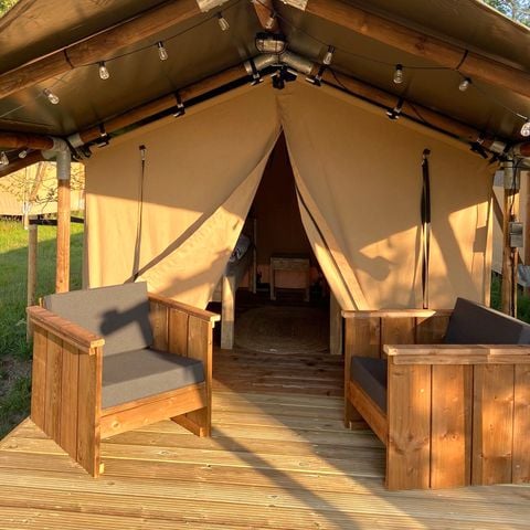 Tente en toile et en bois 2 personnes - Lodge Insolite Bivouac (sans sanitaires, sans cuisine) (1ch- 1/2pers) 1/2 pers