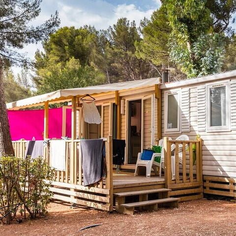 Mobile home 6 persons - Comfort | 3 Bedrooms | 6 Pers. | Terrace Lounge | Air conditioning