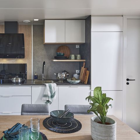 Mobilheim 6 Personen - Crecy : KING - 3 Schlafzimmer - 2 Bäder - 1 TV - MIT KLIMAANLAGE - DRAPPEN UND TISCHTÜCHER INKLUSIVE 1/6 Pers.