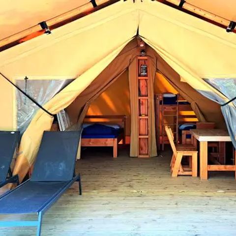 Tente en toile et en bois 5 personnes - Tente Eco Lodge | 2 Ch. | 4/5 Pers. | Sans SDB
