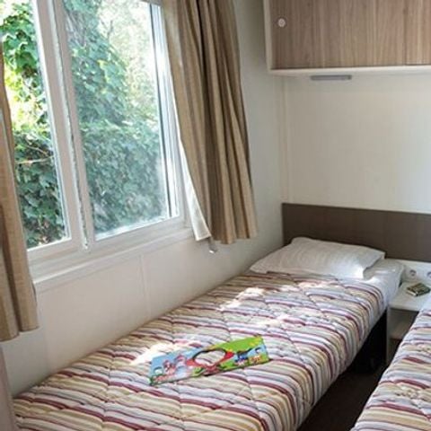 Mobilheim 6 personen - Comfort | 3 Zi. | 6 Pers. | Erhöhte Terrasse | 2 Bäder | Klimaanlage