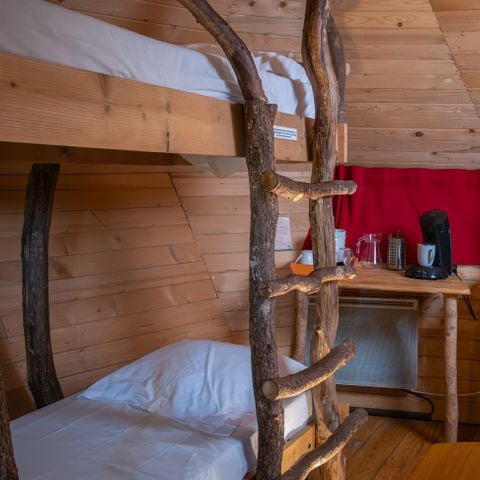 Accommodatie 4 personen - Boomhut - Met droog toilet - Geen douche