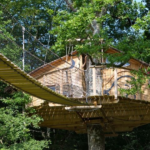 AUßERGEWÖHNLICHE UNTERKUNFT 4 Personen - Baumhaus (mit Trockentoilette, ohne Dusche)