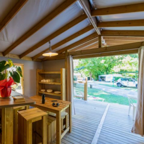 Tente en toile et en bois 4 personnes - EcoLodge 4 PL