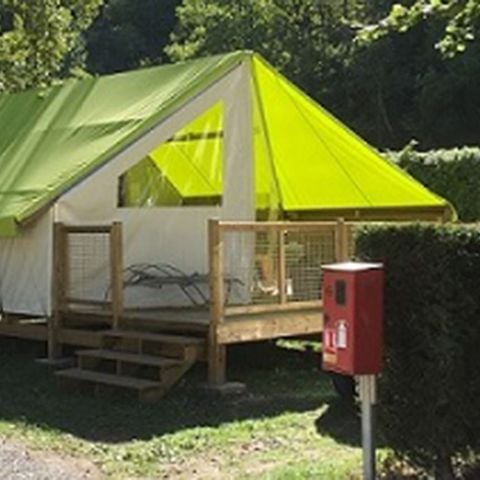 Tente en toile et en bois 5 personnes - Ecolodge Junior