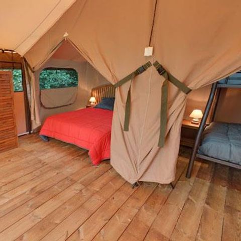 CANVAS AND WOOD TENT 4 people - VICTORIA without sanitary facilities