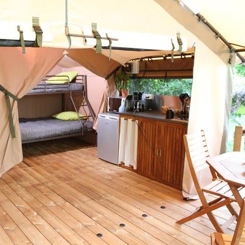 TENDA IN TELA E LEGNO 4 persone - VICTORIA senza servizi igienici