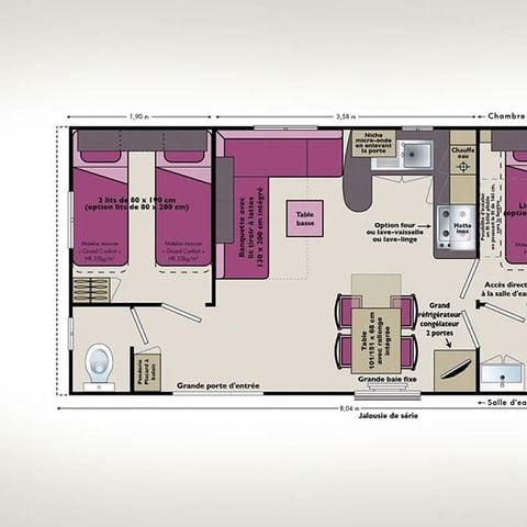 Mobile home 4 persons - Comfort