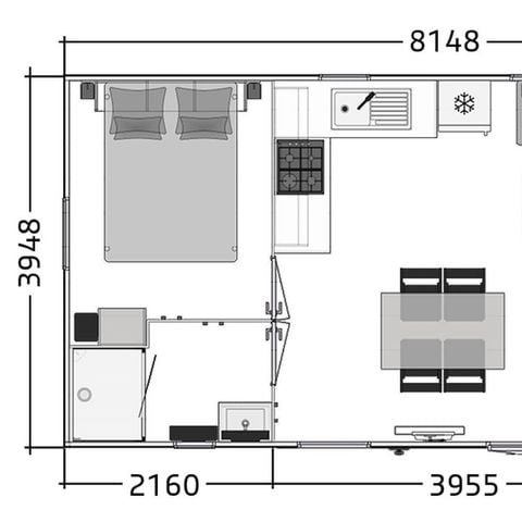 Mobile home 4 persons - 2-bedroom Premium Comfort