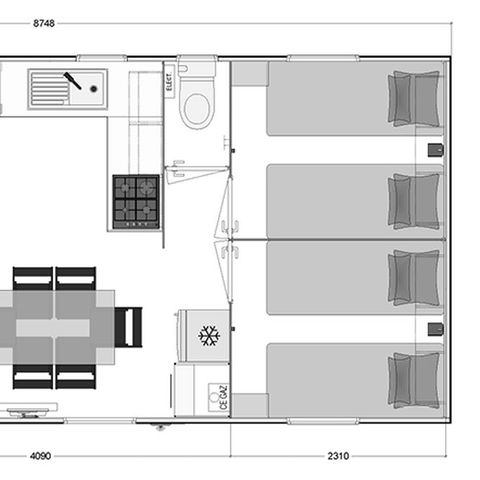 CASA MOBILE 6 persone - Confort 3 premium (annesso al campeggio Les Floralies)