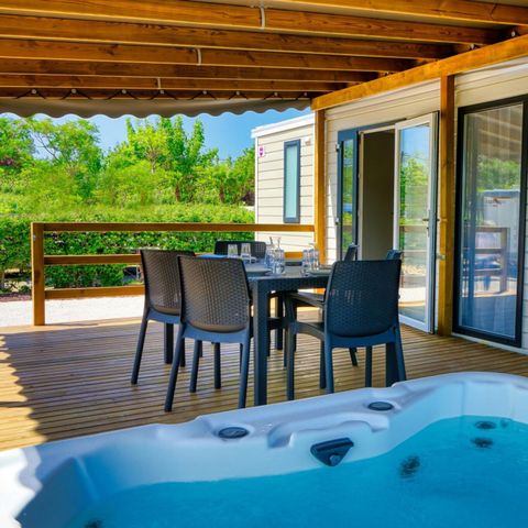 CASA MOBILE 4 persone - Prestige Aria condizionata con SPA, 2 camere da letto, 2 bagni con doccia, 2 WC (anno 2025)