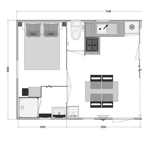 MOBILHOME 6 personnes - CONFORT PLUS CONVERTIBLE